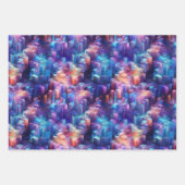 Feuille De Papier Cadeau Holographique Dreamscape : 3D Iridescente Design (Devant 3)