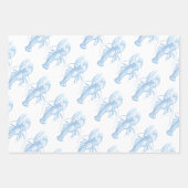 Feuille De Papier Cadeau Homard bleu (Devant 2)