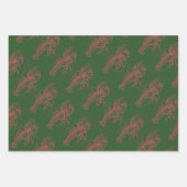 Feuille De Papier Cadeau Homard de Noël (Devant 2)