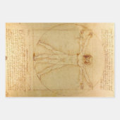 Feuille De Papier Cadeau Homme vitruvien par Leonardo Da Vinci (Devant 2)