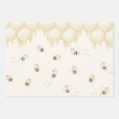 Feuille De Papier Cadeau Honey Bee 1er anniversaire (Devant)