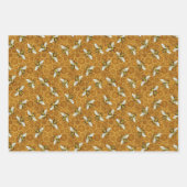 Feuille De Papier Cadeau Honeybee Honeypeb Beehive Bees Apiary Motifs (Devant 3)