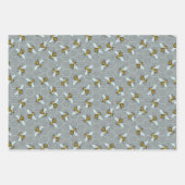 Feuille De Papier Cadeau Honeybee Honeypeb Beehive Bees Apiary Motifs (Devant 2)