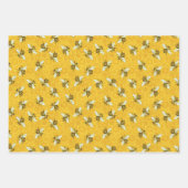 Feuille De Papier Cadeau Honeybee Honeypeb Beehive Bees Apiary Motifs (Devant)