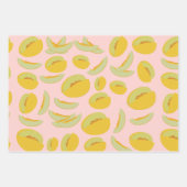 Feuille De Papier Cadeau Honeydew Melons Motif de fruits (Devant 3)