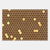 Feuille De Papier Cadeau Honeypeb élégant (Devant 3)