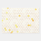 Feuille De Papier Cadeau Honeypeb élégant (Devant 2)
