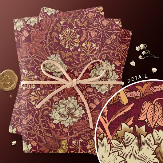 Feuille De Papier Cadeau Honeysucké Delight William Morris Larkspur