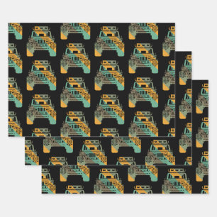 Feuille De Papier Cadeau Hors route Style rétro 4x4 Véhicule auto Lover Off