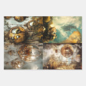 Feuille De Papier Cadeau Hot Air Balloon Designs & Steampunk (Devant 2)