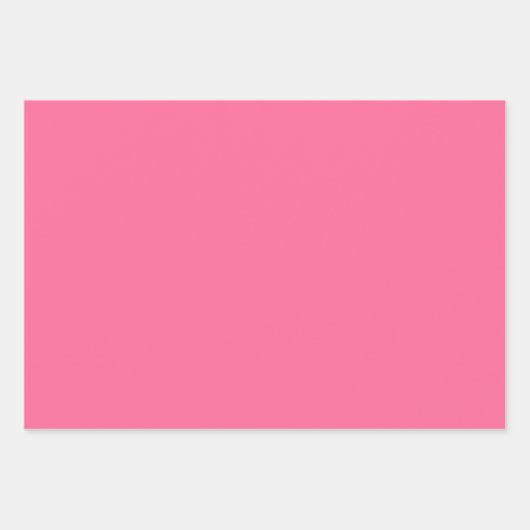 Feuille De Papier Cadeau Hot Pink Pastel Girly Noël mignonne Holiday Solide (Devant)