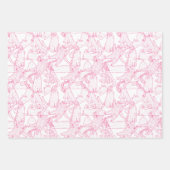 Feuille De Papier Cadeau Hot Pink Scribble Cats – modern cute Pattern (Devant 2)