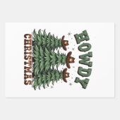 Feuille De Papier Cadeau Howdy Christmas Cactus Western Xmas (Devant)
