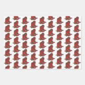 Feuille De Papier Cadeau HOwdy HOwdy Bottes de Cowboy de Noël (Devant 2)