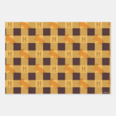 Feuille De Papier Cadeau HUFFLEPUFF™ Check Plaid Motif (Devant 3)