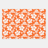 FEUILLE DE PAPIER CADEAU HULA HAÏENNE (ORANGE) (Devant 3)