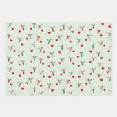 Feuille De Papier Cadeau Hummingbird Valentine's (Devant 3)