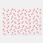 Feuille De Papier Cadeau Hummingbird Valentine's (Devant)