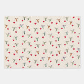 Feuille De Papier Cadeau Hummingbird Valentine's (Devant)