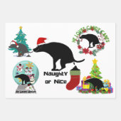 Feuille De Papier Cadeau Humour de Noël de chien (Devant 2)