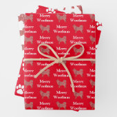 Feuille De Papier Cadeau Husky Siberian Chien Silhouette White Woofmas (En situation)