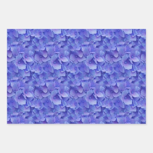 Feuille De Papier Cadeau Hydrangea bleu (Devant 2)