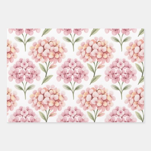 Feuille De Papier Cadeau Hydrangea Rougeoyant (Devant)