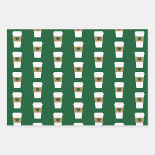 Feuille De Papier Cadeau I Love Coffee Coffee Disposable Cup