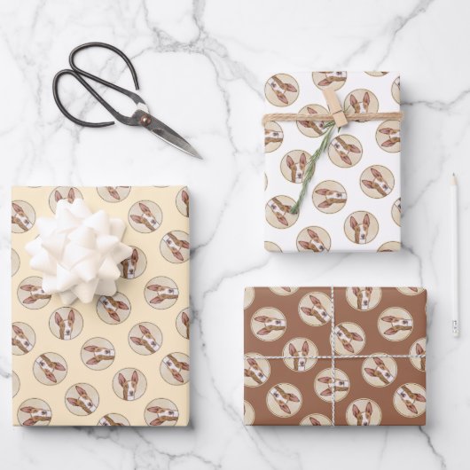 Feuille De Papier Cadeau Ibizan Hound Peinture Smooth Red Original Chien Ar (Recto)