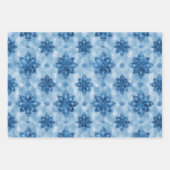 Feuille De Papier Cadeau Ice Blue Fairytale Winter Snowflakes Decoupage  (Devant)