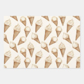 Feuille De Papier Cadeau Ice Cream Cones Beach Birthday (Devant)