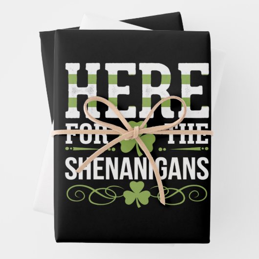 Feuille De Papier Cadeau Ici Pour Les Shenanigans Irlande St. Patrick (En situation)