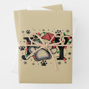 Feuille De Papier Cadeau Idées de cadeaux de Noël Paw Joy pour maman de chi