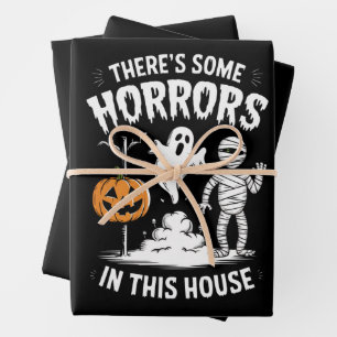 Feuille De Papier Cadeau Il y a des horreurs dans cette maison Halloween dr
