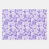 FEUILLE DE PAPIER CADEAU ÎLE PLUMERIA (LAVENDER) (Devant 3)