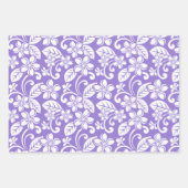 FEUILLE DE PAPIER CADEAU ÎLE PLUMERIA (LAVENDER) (Devant 2)