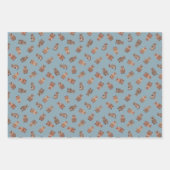 Feuille De Papier Cadeau Illustrated Quokkas on Light Gray-Blue (Devant 2)