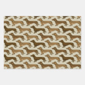 Feuille De Papier Cadeau Illustration Dachshund sans joint (Devant 2)