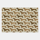 Feuille De Papier Cadeau Illustration Dachshund sans joint (Devant)