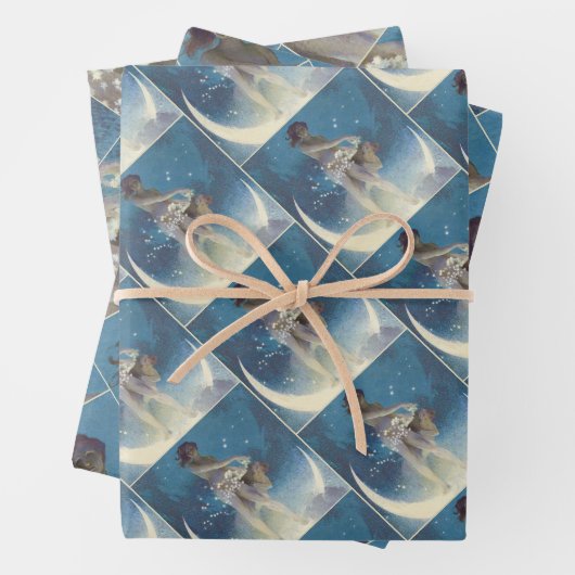 Feuille De Papier Cadeau Illustration d'affichage de la stars (En situation)