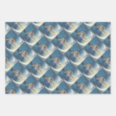 Feuille De Papier Cadeau Illustration d'affichage de la stars (Devant)