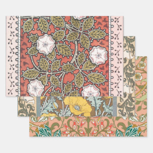 Feuille De Papier Cadeau Illustration de fleur d'art de rose sauvage vintag