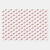 Feuille De Papier Cadeau Illustration de l'aquarelle des cerises douces (Devant 3)