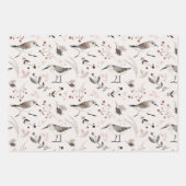 Feuille De Papier Cadeau Illustration de l'aquarelle dessinée à la main d'o (Devant)