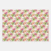 Feuille De Papier Cadeau Illustration de l'encre d'alcool pastel Flower Pri (Devant)