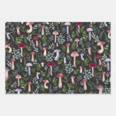 Feuille De Papier Cadeau Illustration des champignons aquarelle (Devant 3)