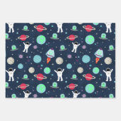 Feuille De Papier Cadeau Illustration du Motif spatial (Devant 3)