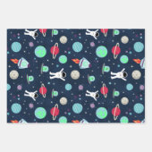 Feuille De Papier Cadeau Illustration du Motif spatial (Devant)