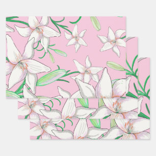 Feuille De Papier Cadeau Illustration d'un Arrière - plan rose