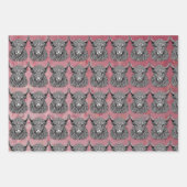 Feuille De Papier Cadeau Illustration écossaise du taureau des Highlands (Devant 2)